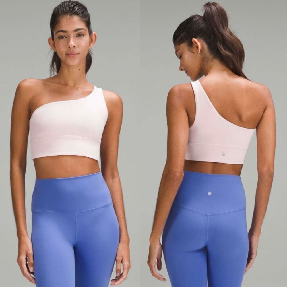 Lululemon Align Asymmetrical Bra Light Support A/B Cup Flush Pink Size 6